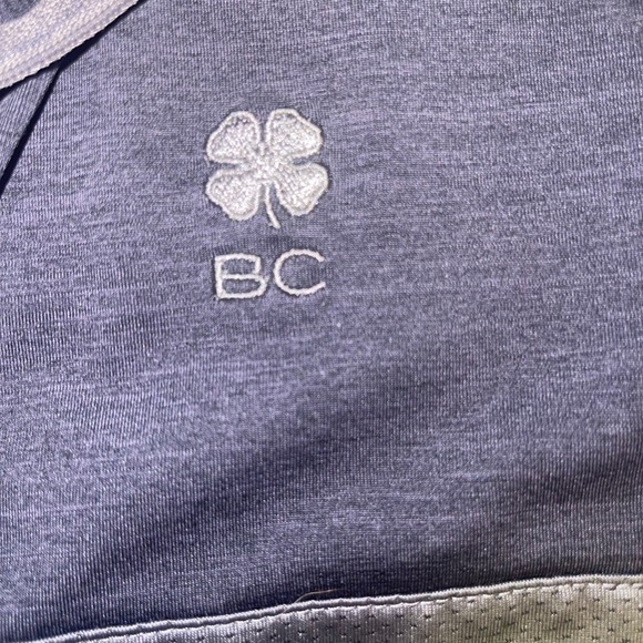Black Clover Quarter Zip Pullover Live Lucky Blue Golf Top 24" Chest - Picture 6 of 6